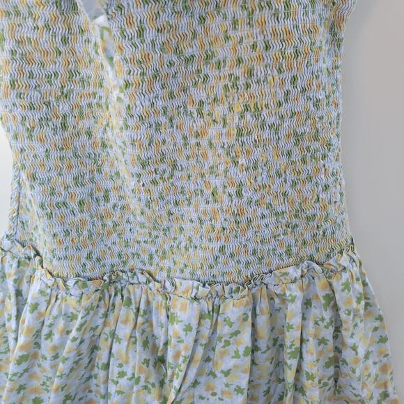 FREE PEOPLE LAVENDER DAZE SMOCKED MIDI DRESS SZ S - Picture 3 of 12